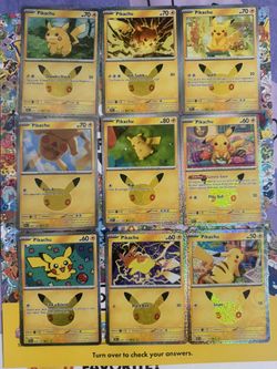 Pikachu Pokemon Cards 30th