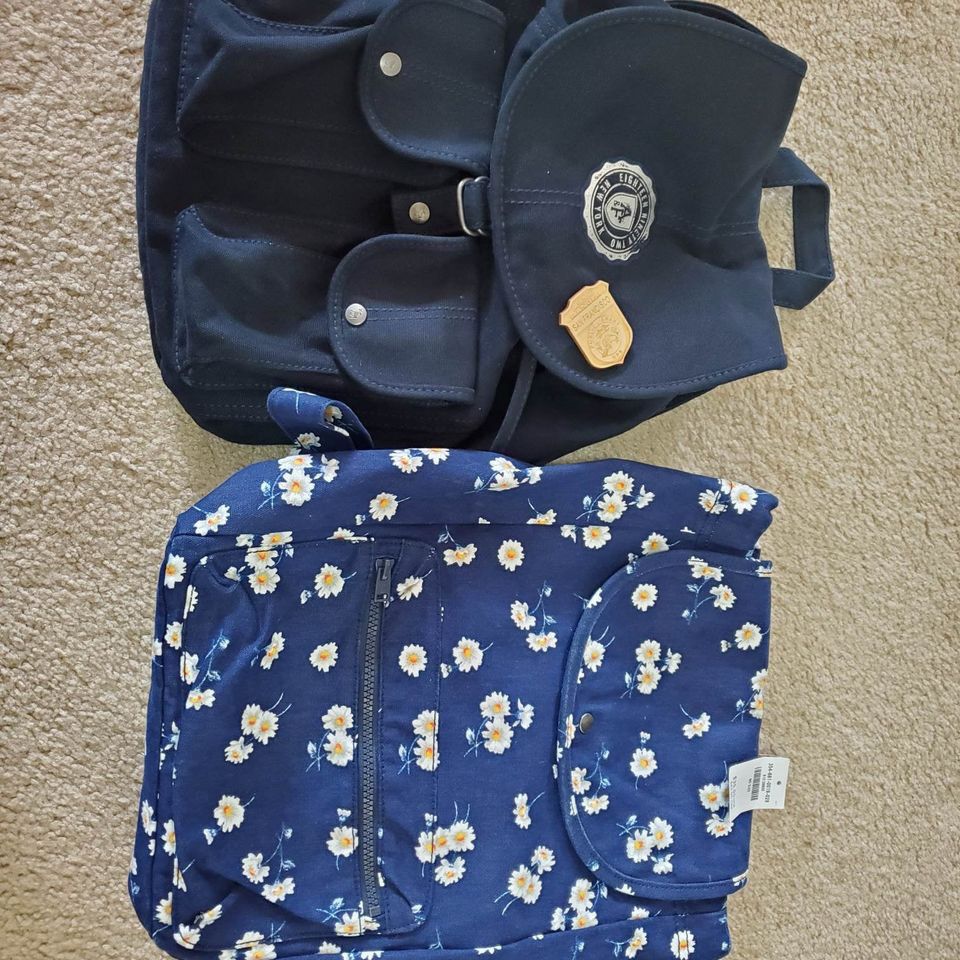 Hollister And A&F Canvas backpacks