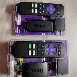 2 Roku Boxes, Remotes And Accessories 
