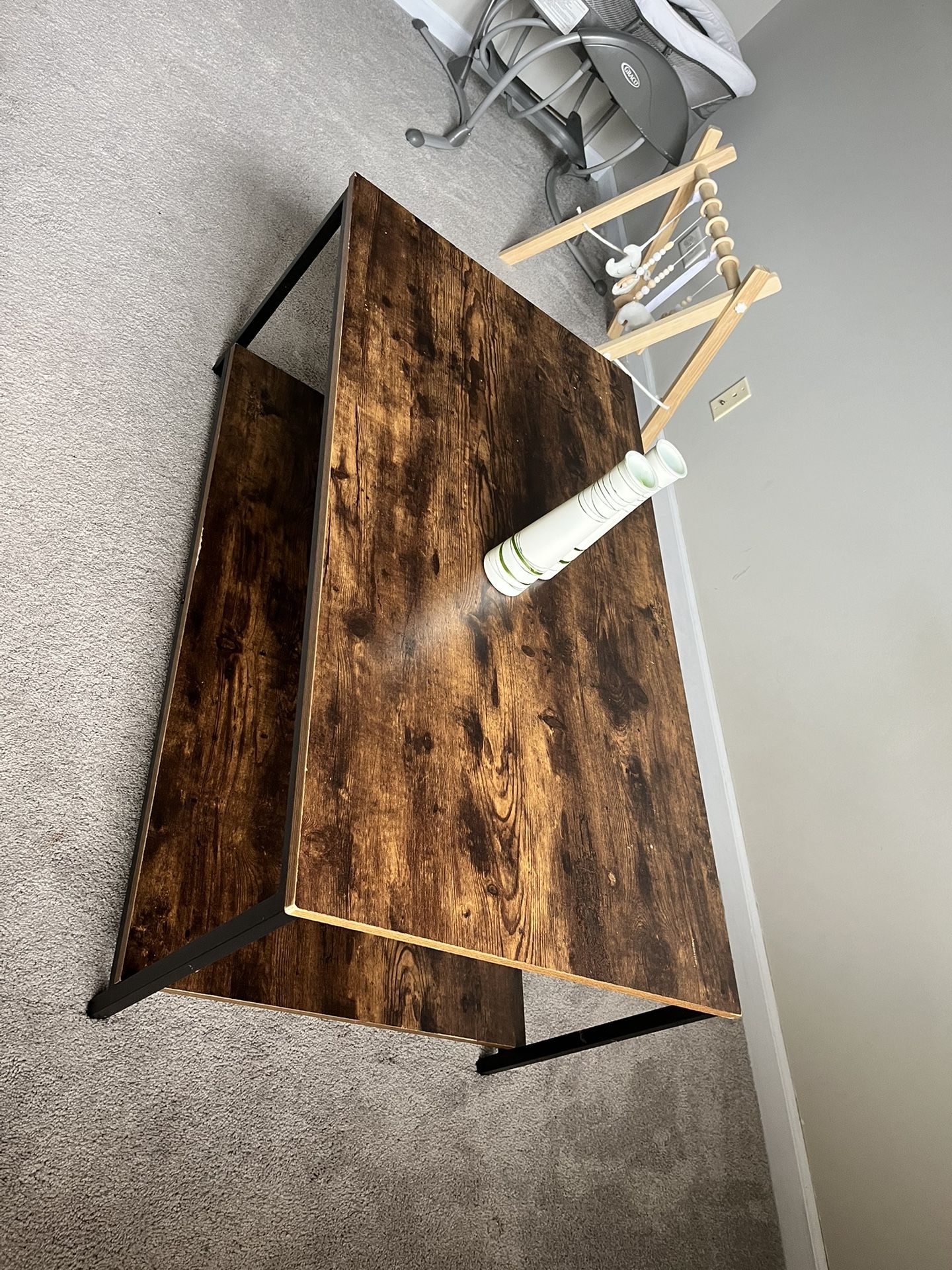 The coffee table is of excellent quality and in good condition. Except for a few small scratches