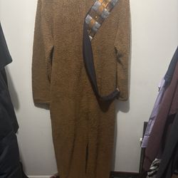 Star Wars Soft One Piece Chewbacca Zip Up Costume Size Medium Adult