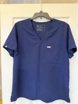 Women’s Navy Blue Figs Scrub Top