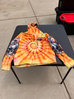 Skull tye dye hoodie