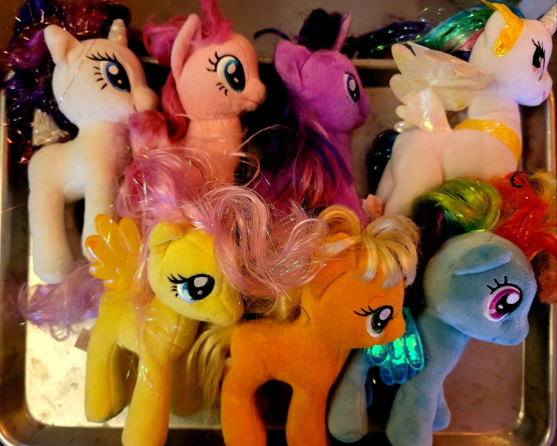 Lot of 7 My Little Pony plush dolls