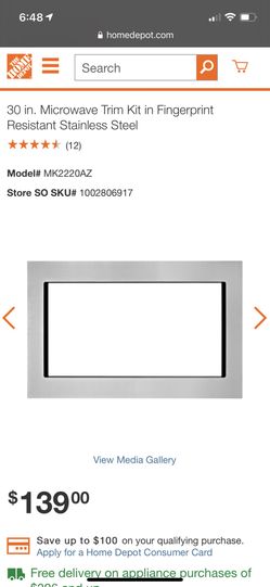 Microwave Trim Kit, brand New