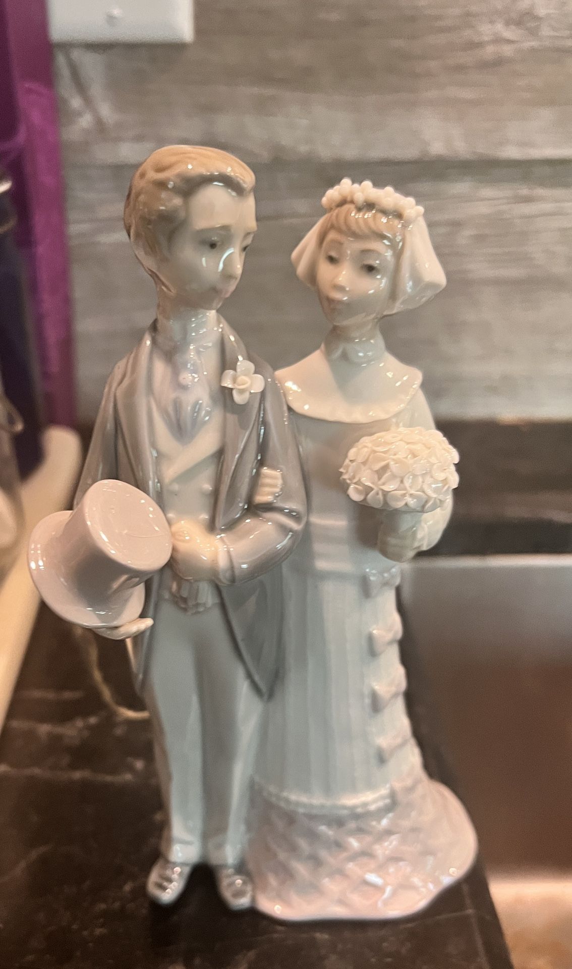 Moving Sale! Mint Condition Vintage Lladro #4808 Wedding Day Couple Bride & Groom - Retired Porcelain Figurine Scale(4961)