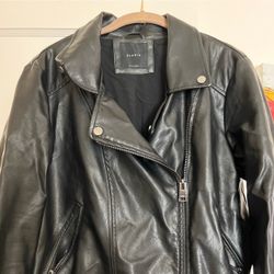 Elodie X-Large Faux Moto Leather Jacket