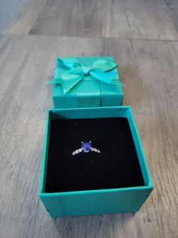 Sapphire Diamond Ring [size 7]
