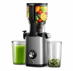Cold Press Juicer Machines, EUHOMY 5.8" Wide Feed Chute, Slow Masticating Juicer