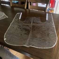 Four Clear Vinyl Dining Seat Covers