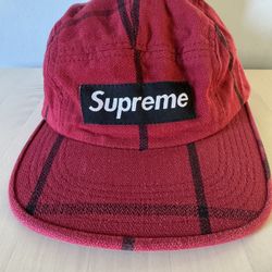Supreme Red 5 Panel Camp Hat