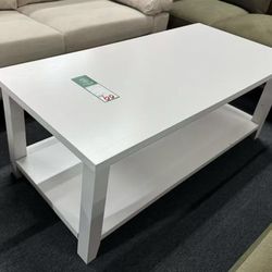 48”White coffee table，$60