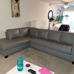 2 Piece  Italian Leather Sectional From ASHLEY'S 