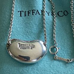 Tiffany Authentic Bean Pendant Necklace 