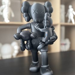 KAWS (Clean Slate) 13 Inches Tall, Matte Black Display Art Home Decor 