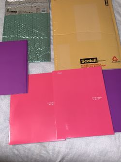 Five star folders (4) and Scotch mailing packets.