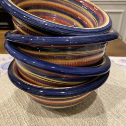 Italian Swirl Hand Painted Soup/cereal Bowls