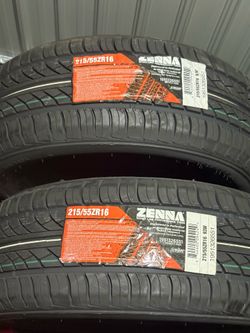 215/55/16 Zenna. 4 New tires