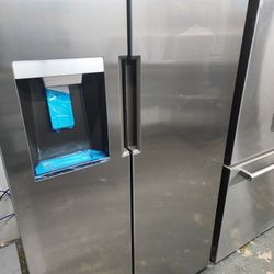 Midea Side By Side Stainless Steel Refrigerator 