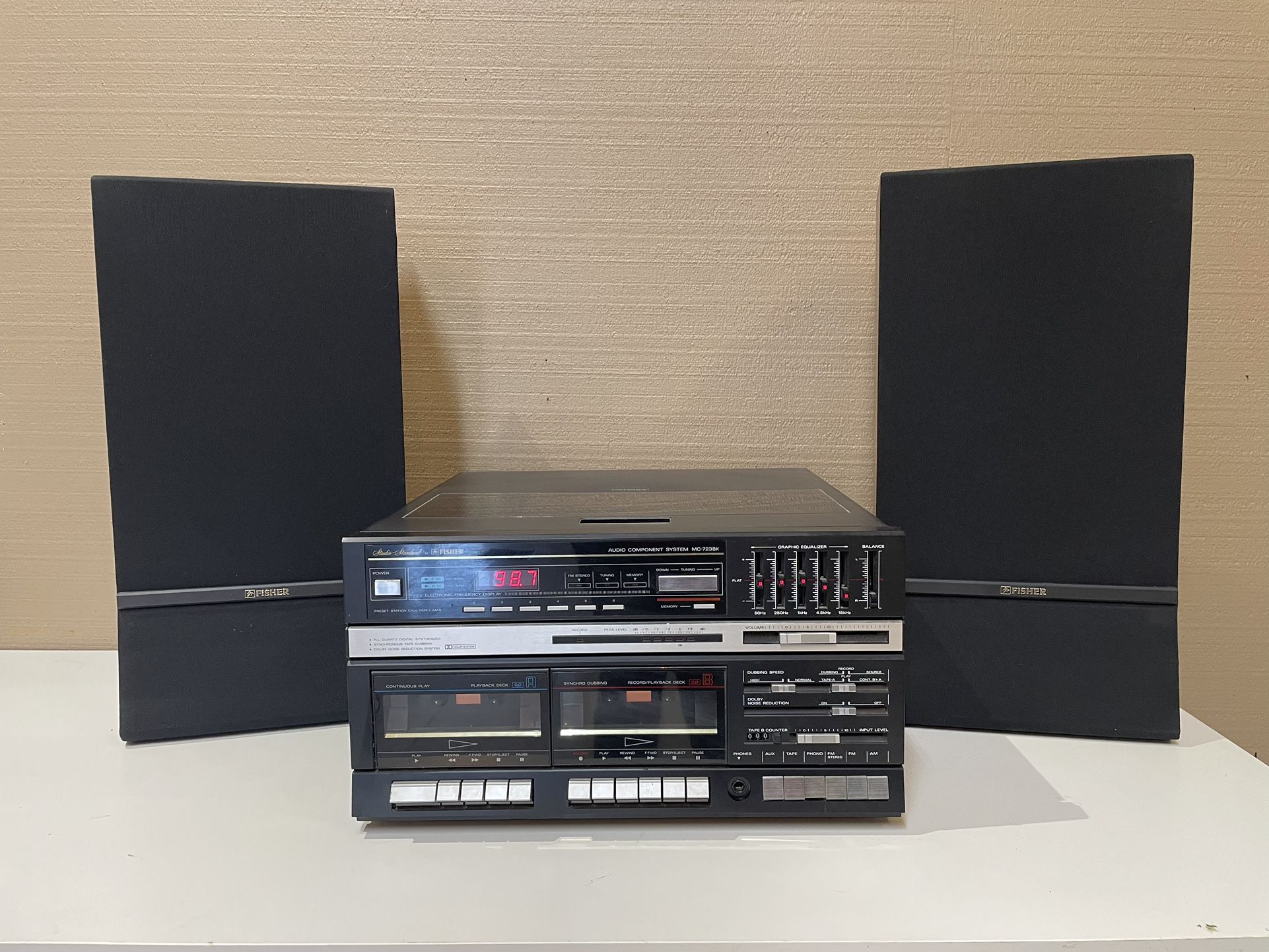 Vintage FISHER Stereo Record Player System 