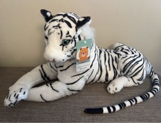 NWT Large 24” White Bengal Stuffed Tiger Plush