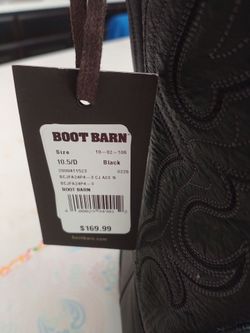 Brand New Black Leather cowboy boots