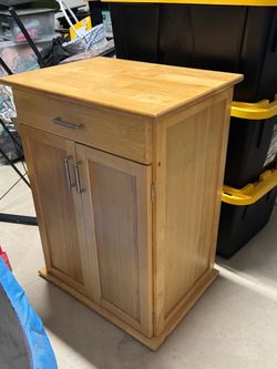 Wood Cabinet with Drawer and Double Doors