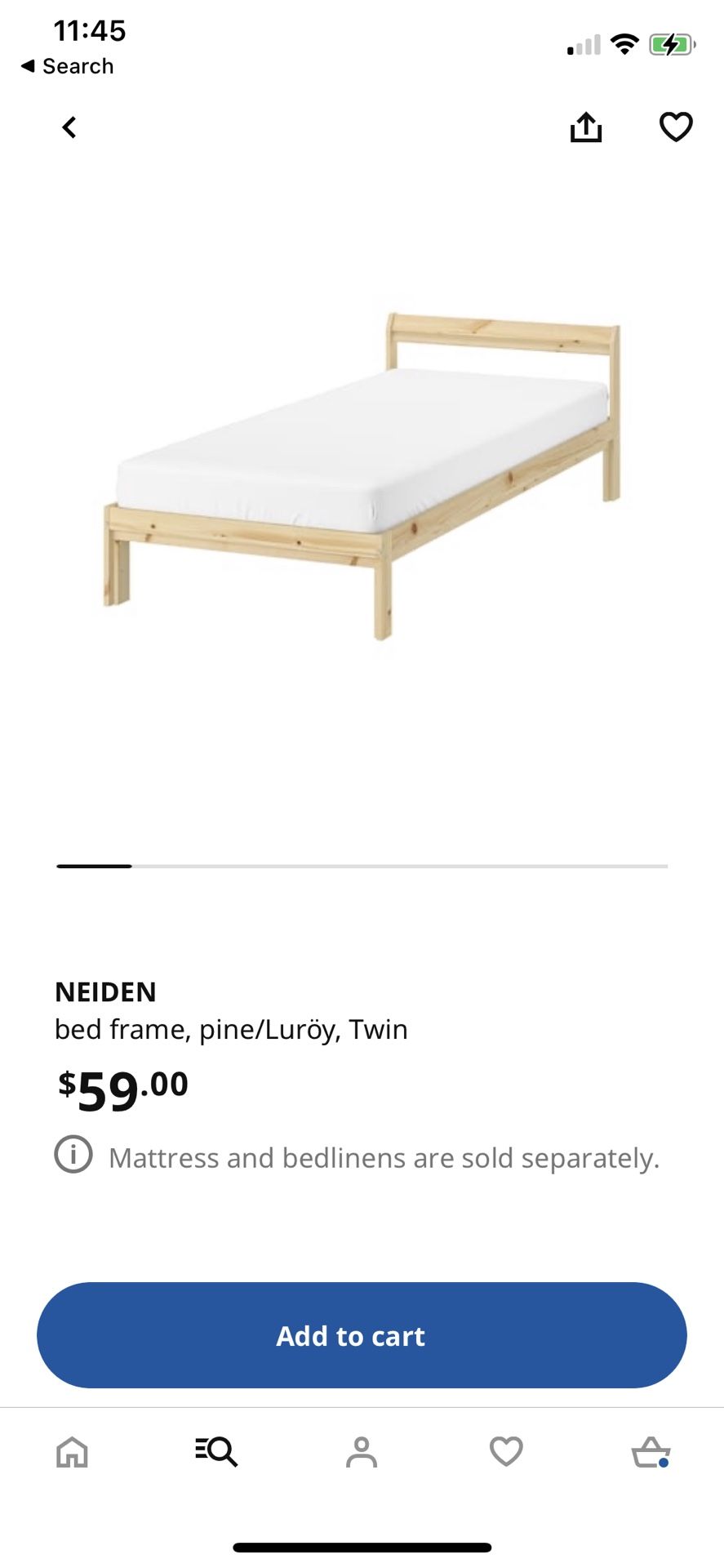 Ikea Neiden Twin Frame