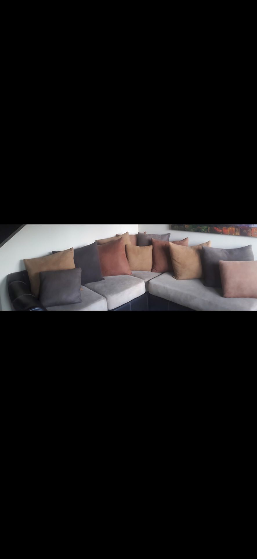 Couch For Sale With All Cushions And Side Table 