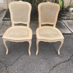 French Cane Chairs 