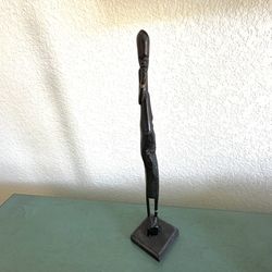 Vintage  Tribal  African   Enoby  Carved  Wood  Statue 