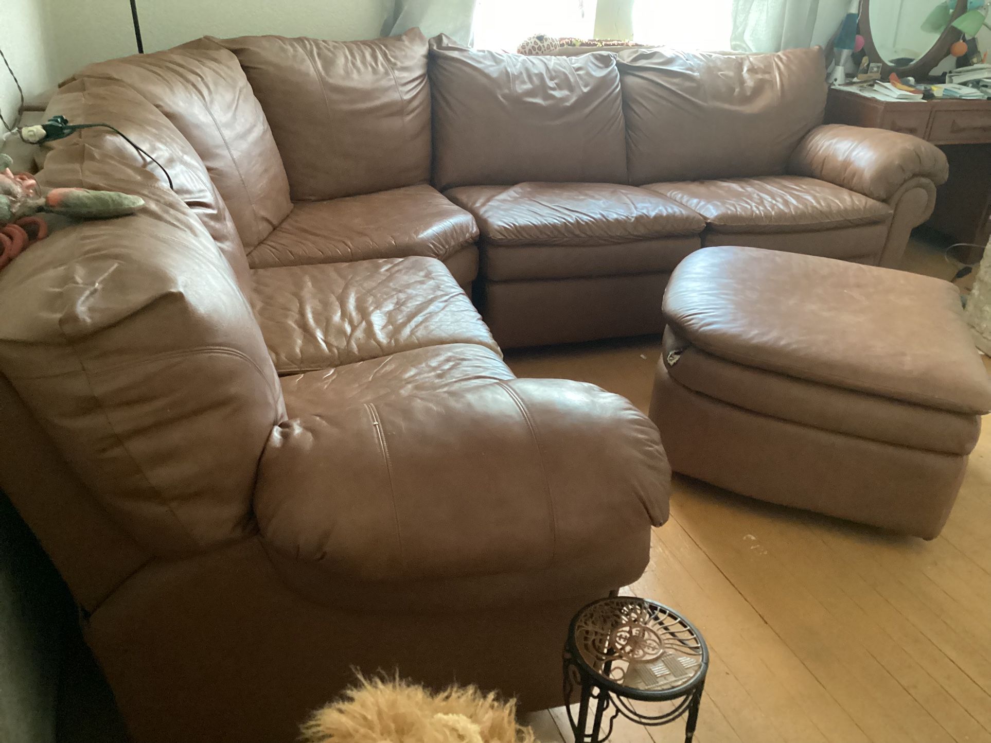 Genuine Leather Sectional
