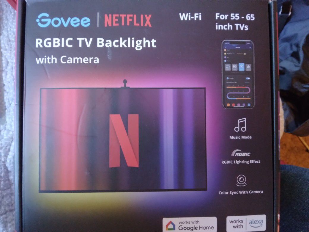 Govee RGBIC 55-65 inch TVs TV Backlight with Camera