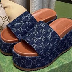 New Gucci Wedges Size 7