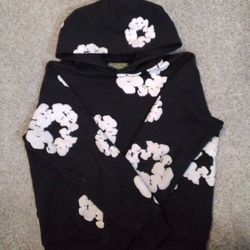 Denim Tears Hoodie Black/White Size S
