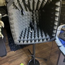 Portable Audio booth (2 Mic Stands included)