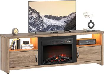 Bestier 70" Electric Fireplace TV Stand