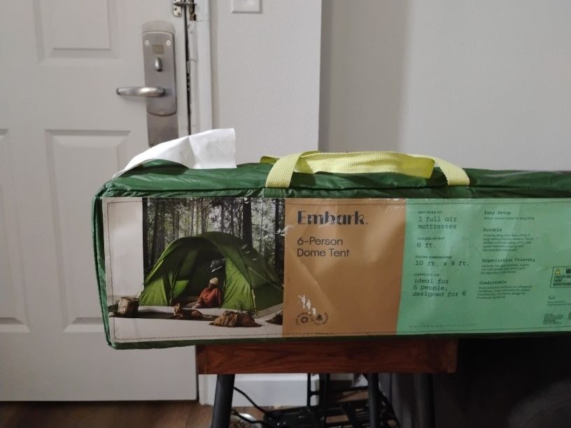 Embark 6 Man Tent And Reusable Rain Suit