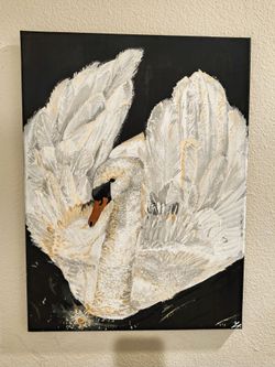 Original Swan Painting 11×14