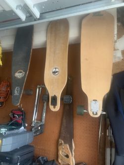 All For Sale. Boards $50 Each. Most Left One Is Sold. Scooter Is $100