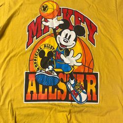 Mickey Mouse All star Yellow Tshirt Large