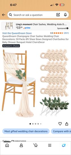 Chair Sashes Wedding