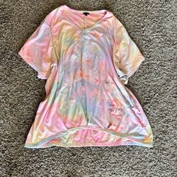 Coco + Carmen Size S/M Super Soft Tye Dye Oversized Sleep Dress/Shirt