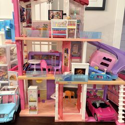 Barbie house, camper, car, jeep, Barbie’s, accessories