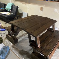 Picnic Table And Bench  Set