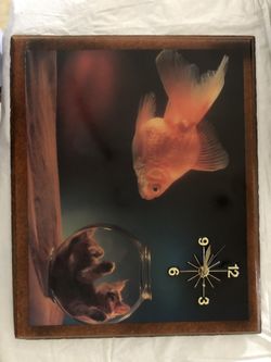 Wood picture clock