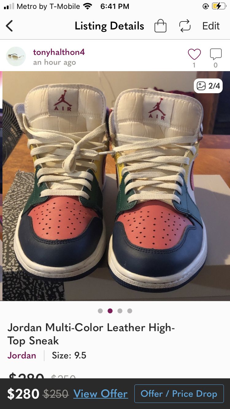 Jordan Multi color size 9.5