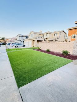 Artificial Green Grass Hardscape.