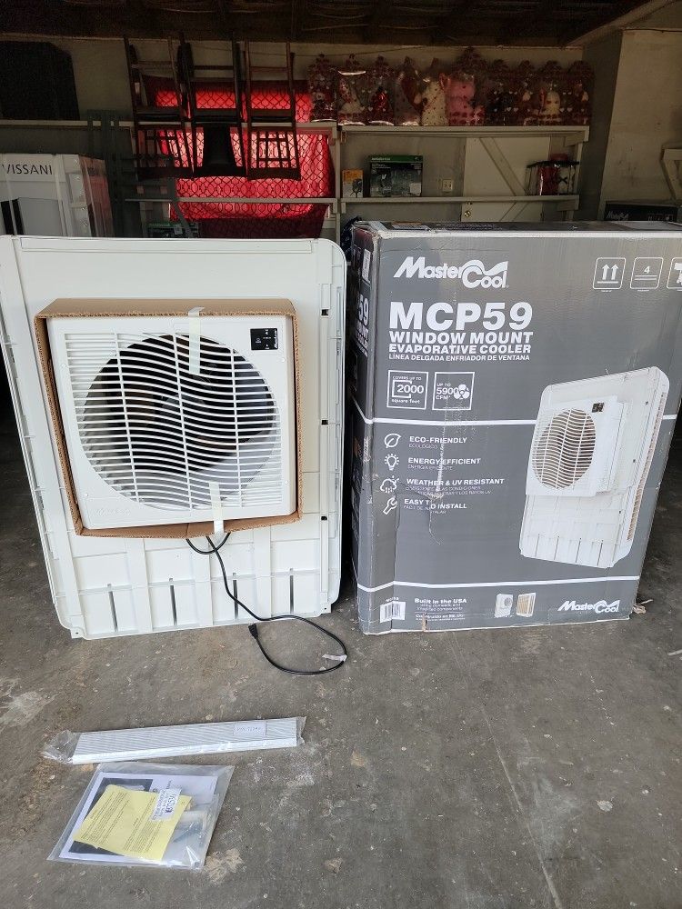MASTER COOL MCP59 WINDOW MOUNT EVAPORATIVE COOLER COVERS UP TO 2000 SQUARE FEET