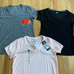 Yoga Athletic Exercise Fitness V Neck Tees Size S 